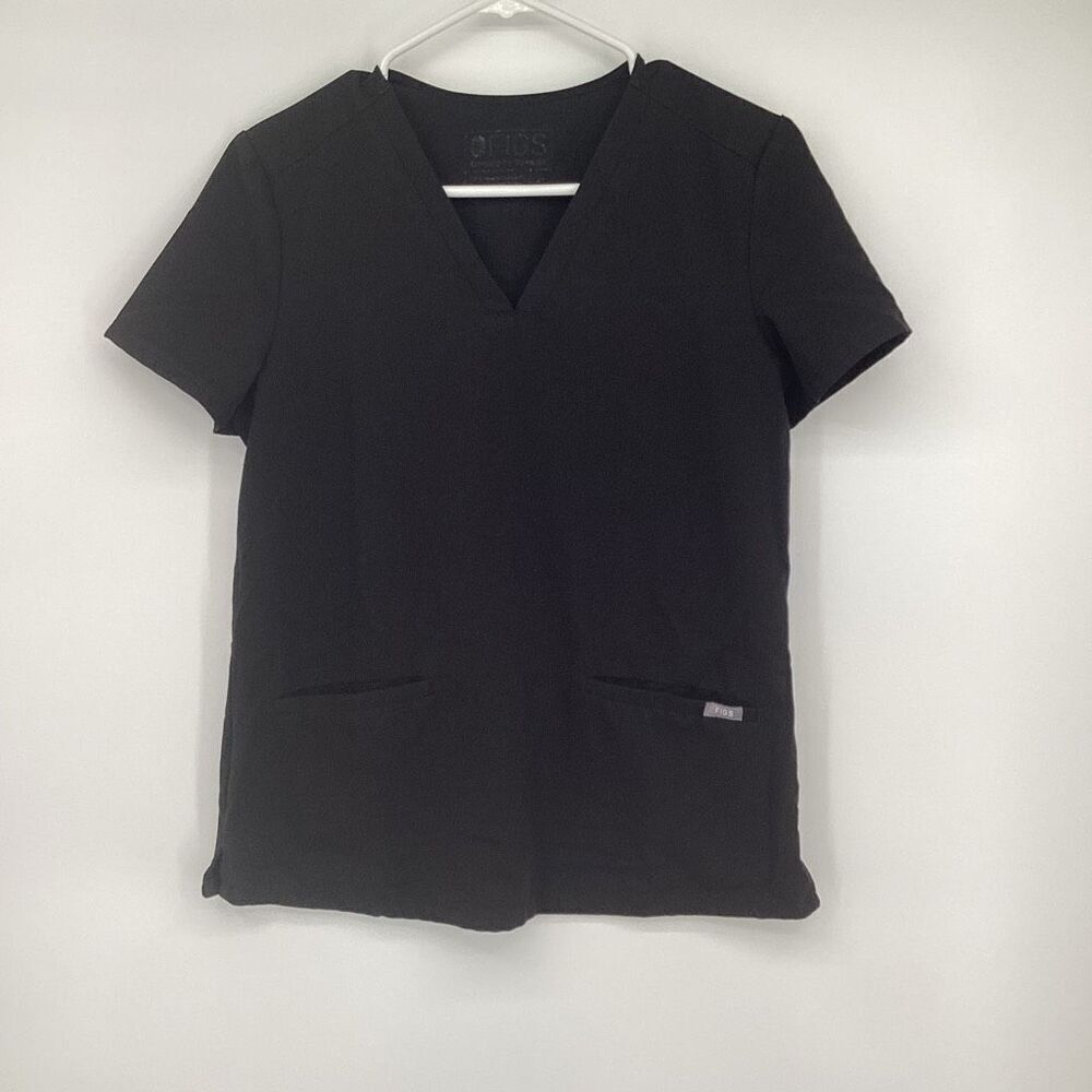Ladies Casma FIGS Scrub Top- XS‎ Black